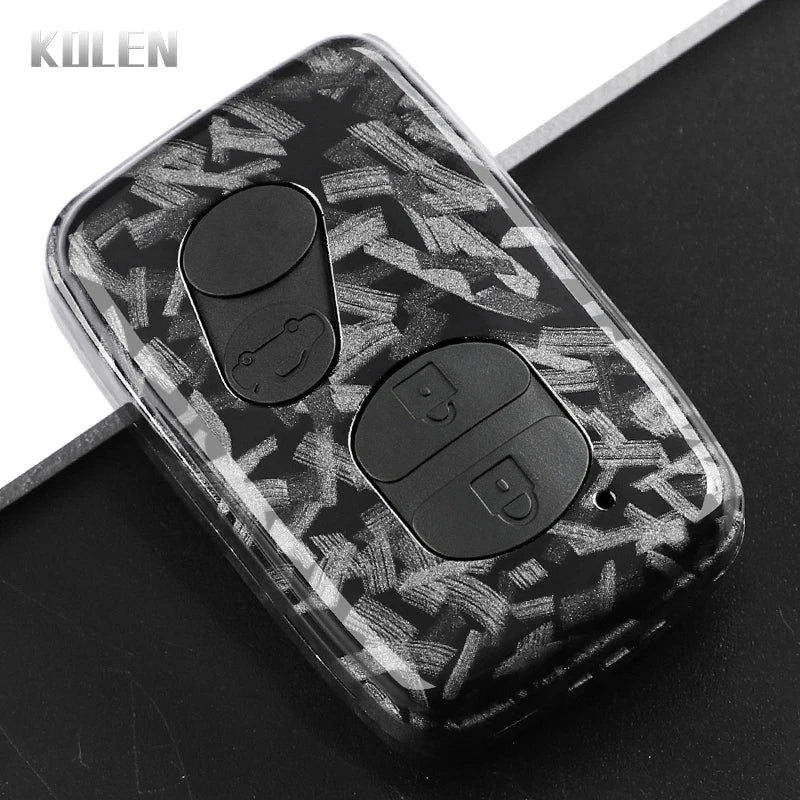 Car Key Cover Compatible with Toyota Aqua RAV4 Land Cruiser Camry Prado Corolla Prius – Carbon Fiber Style
