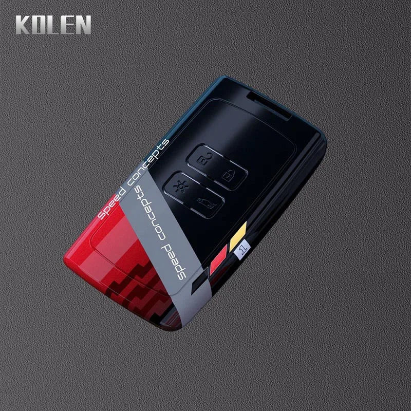 Key Card Cover Compatible with Renault Clio Captur Megane Talisman Espace Zoe Koleos Scenic 4 Arkana; Dacia Sandero – ABS Carbon Fiber Style