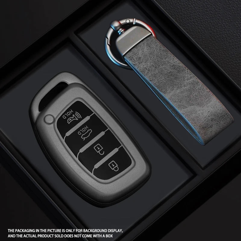 Black Warrior-Style TPU Car Key Fob Cover for Hyundai Tucson, Santa Fe, Rena, Sonata, Elantra, Creta, ix35, ix45, i10 & i30