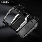LED Display Key Cover Compatible with BMW G30 G12 G11 G32 G31 5 7 Series i8 I12 I15 G01 X3 X4 G02 G05 X5 G07 X7 – Carbon Fiber Style