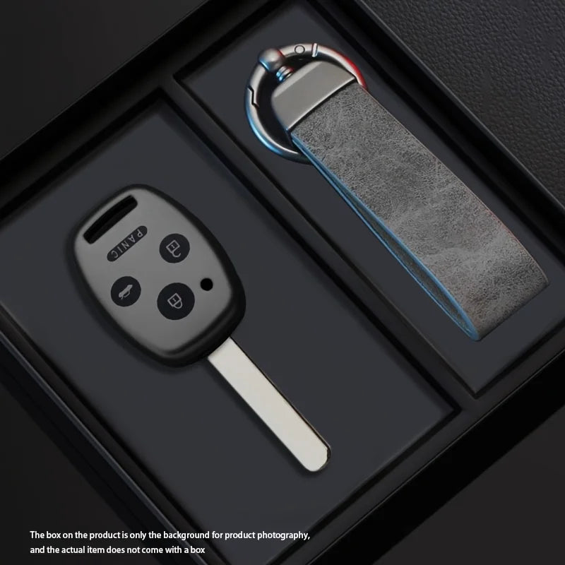 Black Warrior-Style TPU Car Key Fob Cover for Honda Fit, Civic, Jazz, Pilot, Accord, CR-V, Freed, StepWGN & Insight