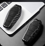 Car Key Cover Compatible with BYD Han EV Tang DM Qin Plus Song Pro Max Yuan Dolphin E2 – Carbon Fiber Style