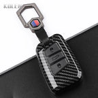 Car Key Cover Compatible with Volkswagen (VW) Passat B8 Magotan; Skoda Superb A7 Kodiaq; SEAT – Carbon Fiber Style