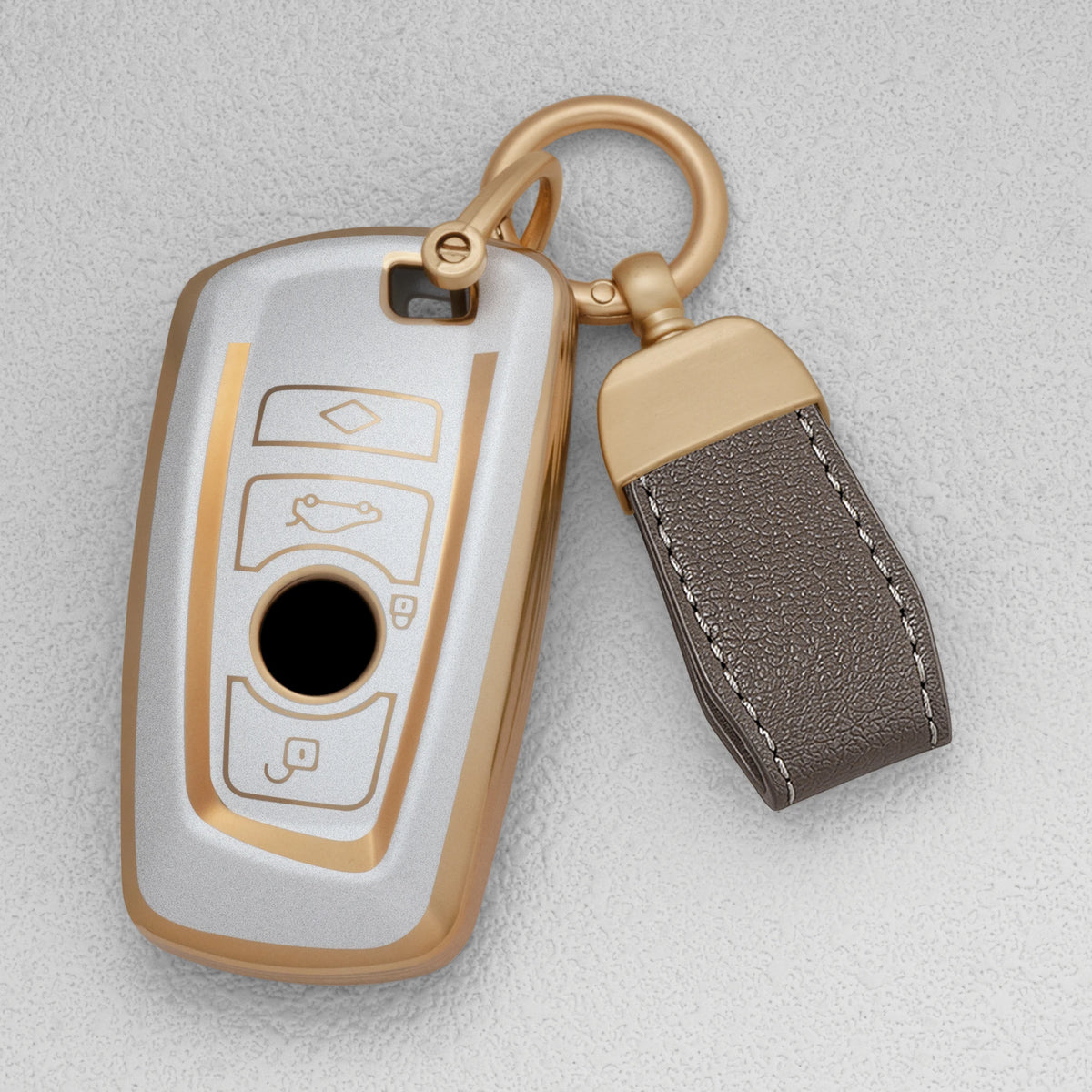 Quicksand Gold TPU Car Key Fob Cover for BMW 1, 3, 5 & 7 Series, M3, M4, X1, X3, X4 & X5 – F30, F31, F32, F34, F20, F21, F07, F10, G01, G02, F15