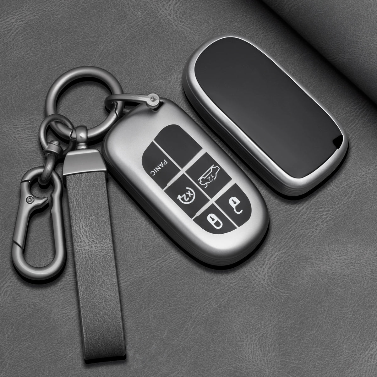 TPU Car Key Fob Cover for Jeep Cherokee, Cherokee Limited, Grand Cherokee & Compass; Dodge Journey & Hellcat; Chrysler 300C II