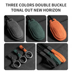 Suede Leather Remote Key Fob Cover Compatible with ZHIJI IM L7, LS7, L6, LS6