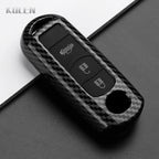 Car Key Cover Compatible with Mazda 2 3 6 Demio Atenza Axela CX-5 CX5 CX-3 CX7 CX-9 3 4 CX30 2016 2017 2018 2019 – Carbon Fiber Style