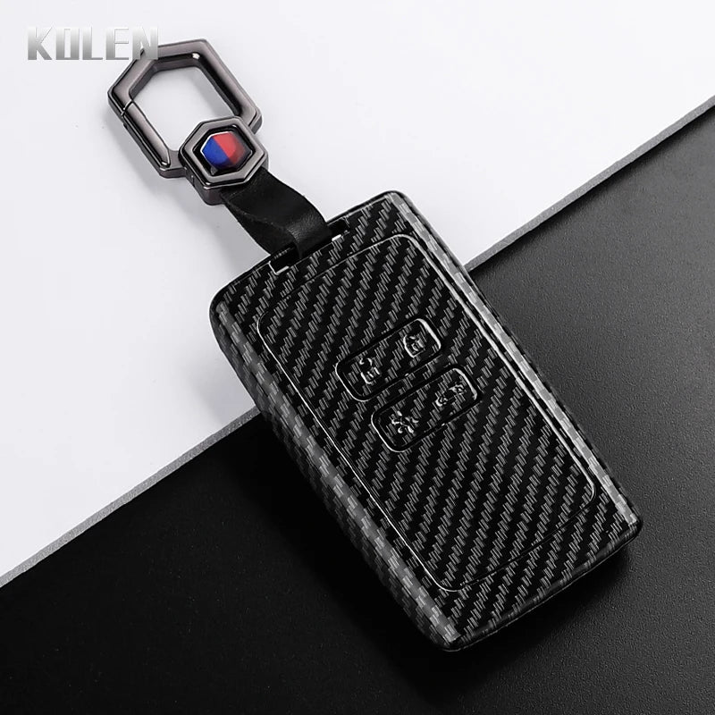 Car Key Cover Compatible with Renault Koleos Captur Megane Clio Scenic Talisman Arkana; Dacia Sandero – Carbon Fiber Style