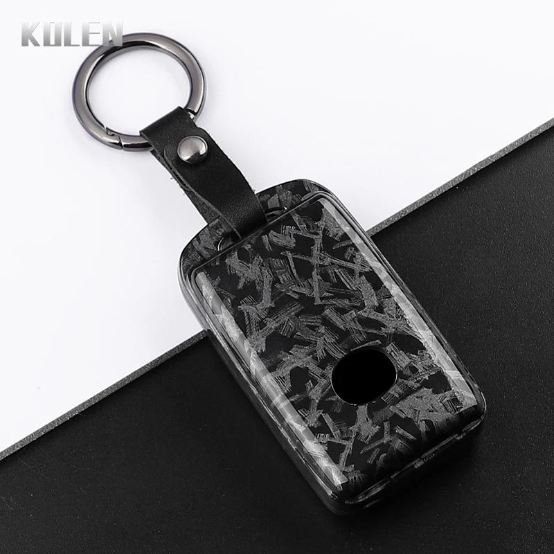 Car Key Cover Compatible with Mazda 3 Axela CX30 CX-4 CX5 CX-5 CX8 CX-8 CX-30 CX9 CX-9 – Carbon Fiber Style