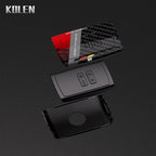 Key Card Cover Compatible with Renault Clio Captur Megane Talisman Espace Zoe Koleos Scenic 4 Arkana; Dacia Sandero – ABS Carbon Fiber Style