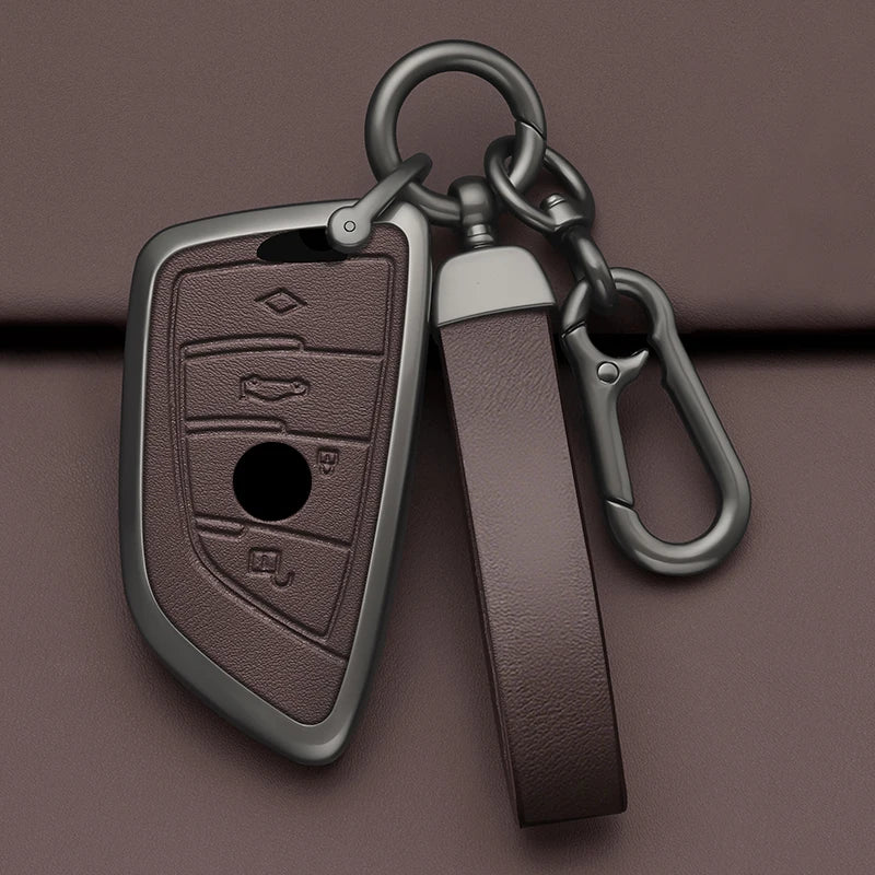 Alloy-Style Car Key Fob Cover for BMW X1, X3, X4, X5, X6, 118i, 218i, 320i, 520 & 525 – F15, F16, F30, F39, F48, G30, G11