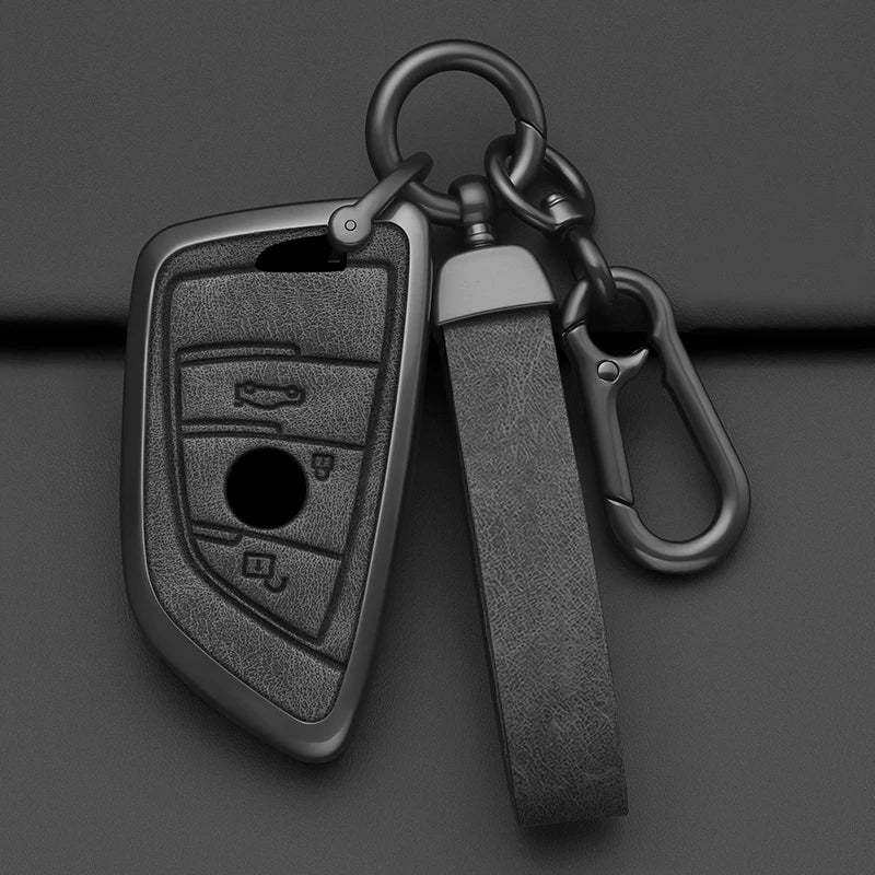 Alloy-Style Car Key Fob Cover for BMW X1, X3, X4, X5, X6, 118i, 218i, 320i, 520 & 525 – F15, F16, F30, F39, F48, G30, G11