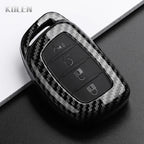 Car Key Cover Compatible with Hyundai Tucson Santa Fe Rena Sonata Elantra Creta ix35 ix45 i10 i30 i40 – Carbon Fiber Style