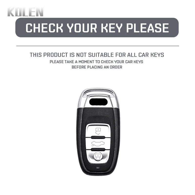 Car Key Cover Compatible with Audi A1 A3 8V A4 B8 B9 A5 A6 C7 A7 A8 Q3 Q5 Q7 S4 S6 S7 S8 R8 TT – Carbon Fiber Style
