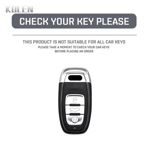 Car Key Cover Compatible with Audi A1 A3 8V A4 B8 B9 A5 A6 C7 A7 A8 Q3 Q5 Q7 S4 S6 S7 S8 R8 TT – Carbon Fiber Style