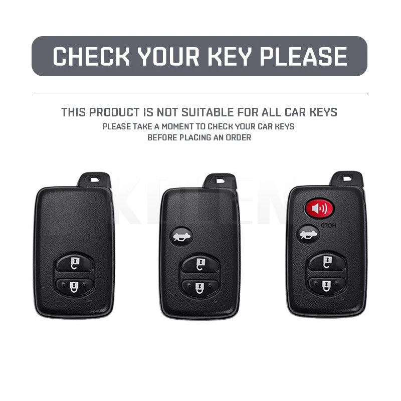 Car Key Cover Compatible with Toyota Aqua RAV4 Land Cruiser Camry Prado Corolla Prius – Carbon Fiber Style