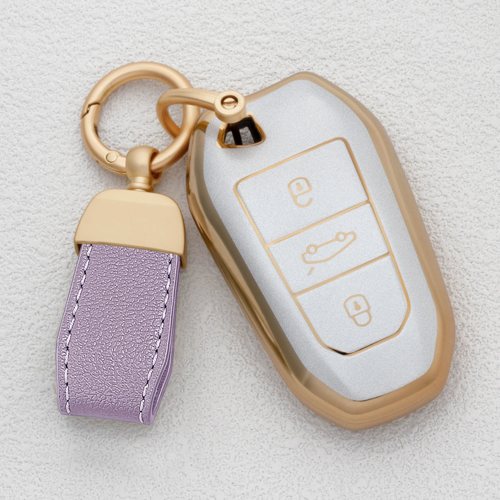 TPU Car Key Fob Cover for Citroen C3, C5 & C4 X; Jeep Avenger; Peugeot 208, 308, 408, 508, 2008, 3008 & 5008