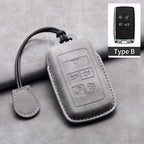 Leather Remote Key Fob Case Compatible with Land Rover Range Rover Sport, Evoque, Freelander