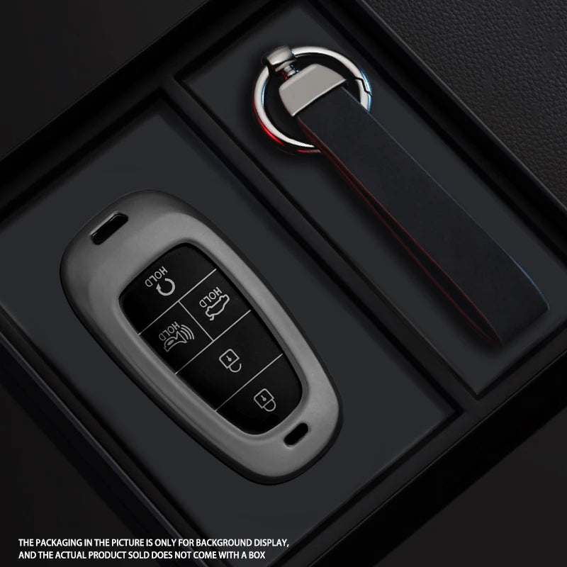 Black Warrior-Style TPU Car Key Fob Cover for Hyundai Sonata SEL, EV6, EV8, IONIQ 5, Nexo, Fe, Tucson & Staria – DN8 – 5/8 Buttons