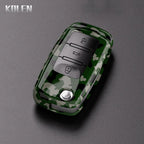 Car Key Cover Compatible with Volkswagen (VW) Polo Golf Passat Beetle Tiguan; SEAT Leon Altea; Skoda Octavia Kodiaq – Carbon Fiber Style