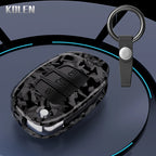 Car Key Cover Compatible with Hyundai Solaris Creta ix25 Kona Tucson Santa Fe Sonata Elantra ix35 i20 HB20 ix45 – Carbon Fiber Style