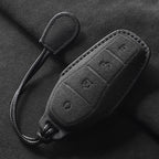 Suede Keyless Car Key Cover Compatible with BYD Song Plus, Atto 3, Han EV, Yuan, Tang DM, 2018, Qin, Seal, Dolphin, E2