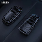 Car Key Cover Compatible with Audi A1 A3 8P A4 B9 A5 A6 C7 8S 8W A7 A8 Q3 Q5 Q7 4M S4 S5 S6 S7 S8 RS3 RS6 SQ5 TTS TFSI – Carbon Fiber Style