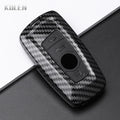 Car Key Cover Compatible with BMW 1 3 5 7 Series X1 X3 X4 X5 F10 F15 F16 F20 F30 F18 F25 M3 M4 – Carbon Fiber Style