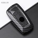Car Key Cover Compatible with BMW 1 3 5 7 Series X1 X3 X4 X5 F10 F15 F16 F20 F30 F18 F25 M3 M4 – Carbon Fiber Style