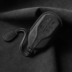 Suede Keyless Car Key Cover Compatible with Maserati Levante, Ghibli, Quattroporte, GT, Granturism, GranCabrio