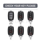 Car Key Cover Compatible with Hyundai i30 ix25 Elantra Kona Solaris Azera Grandeur IG TM Accent Santa Fe – Carbon Fiber Style