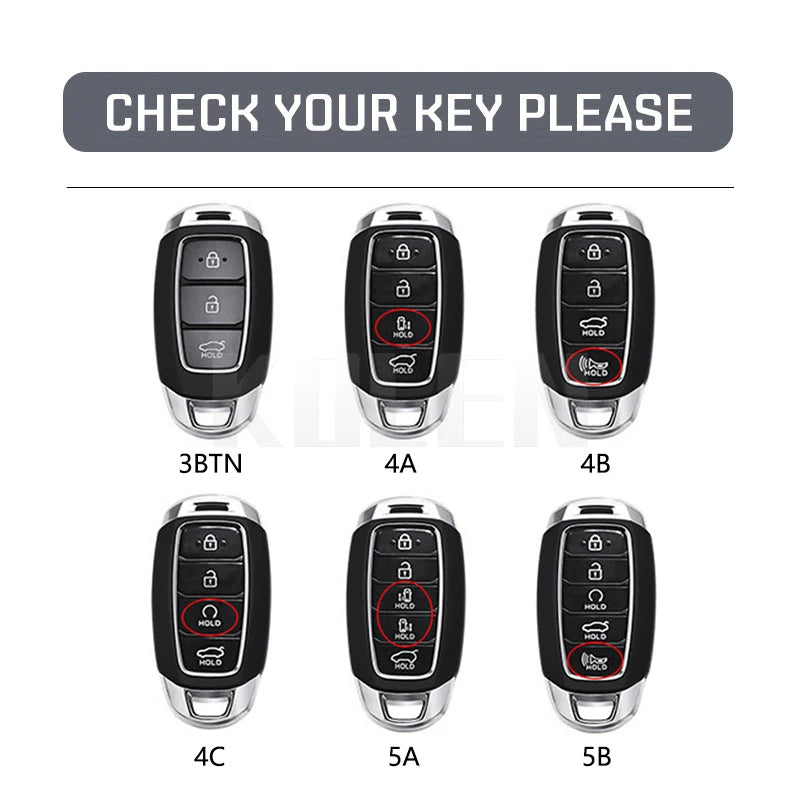 Car Key Cover Compatible with Hyundai i30 ix25 Elantra Kona Solaris Azera Grandeur IG TM Accent Santa Fe – Carbon Fiber Style