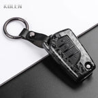 Car Key Cover Compatible with Toyota Camry RAV4 Fortuner Hilux Auris Corolla Avensis Verso Yaris Aygo; Scion tC – Carbon Fiber Style
