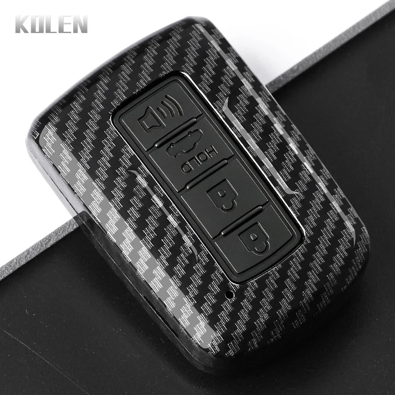 Car Key Cover Compatible with Toyota Prius Plus Auris Camry RAV4 Corolla Avalon Highlander CHR Land Cruiser – Carbon Fiber Style
