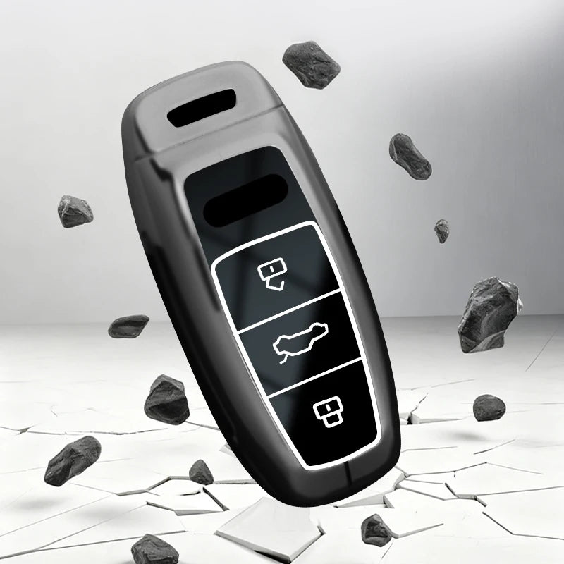 Zinc Alloy Car Key Fob Cover for Audi Q8, RS Q8, A6 C8, S6, RS6, A7, S7, RS7, A3 8Y, A8 D5, RS e-tron GT, Q4 & Q7 – 4N, 4M