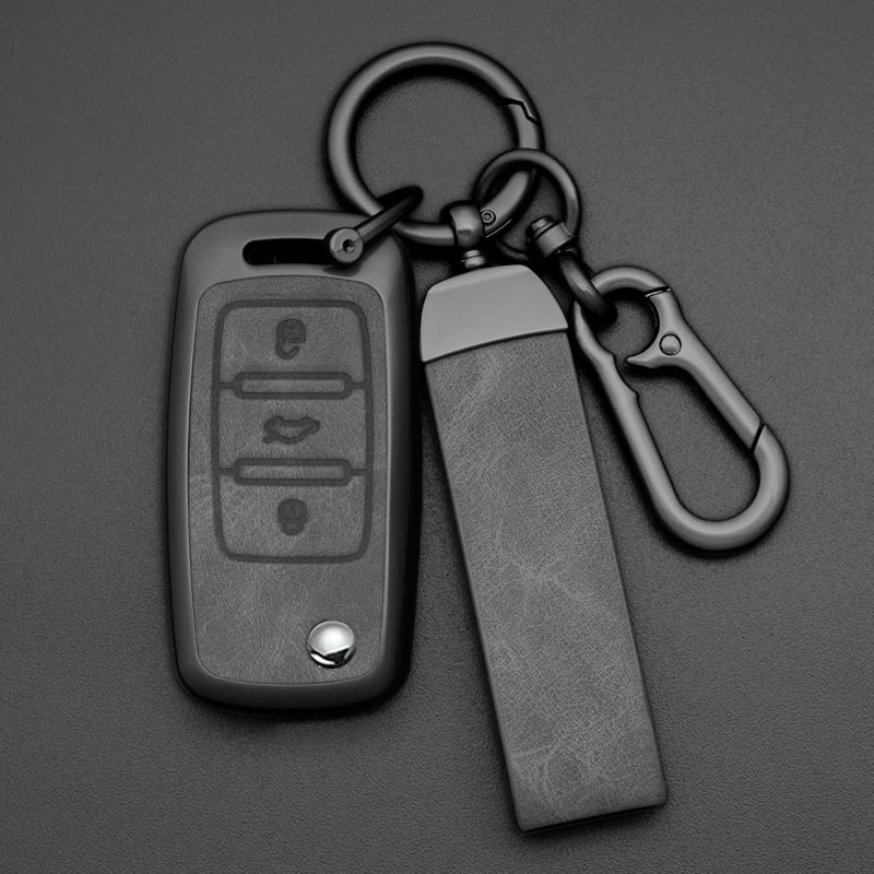 Zinc Alloy Car Key Fob Cover for Volkswagen Polo, Tiguan, Passat, Golf 4/5/6 MK6, Jetta & Lavida; Skoda Octavia; SEAT – B5, B6, B7