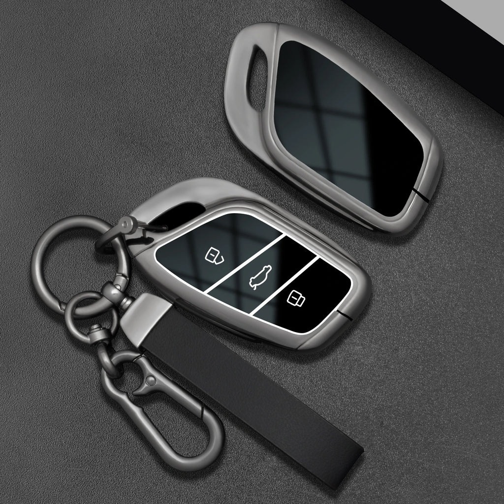 Zinc Alloy Car Key Fob Cover for MG4 EV, HS, GT, ZS EV, ZX, MG5 & MG6; Roewe RX3, RX5, RX8, ERX5, i6 & i5 – 2023