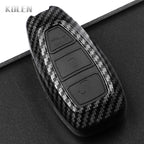 Car Key Cover Compatible with Ford Focus 3 4 ST Mondeo MK3 MK4 Fiesta Fusion Kuga – Carbon Fiber Style