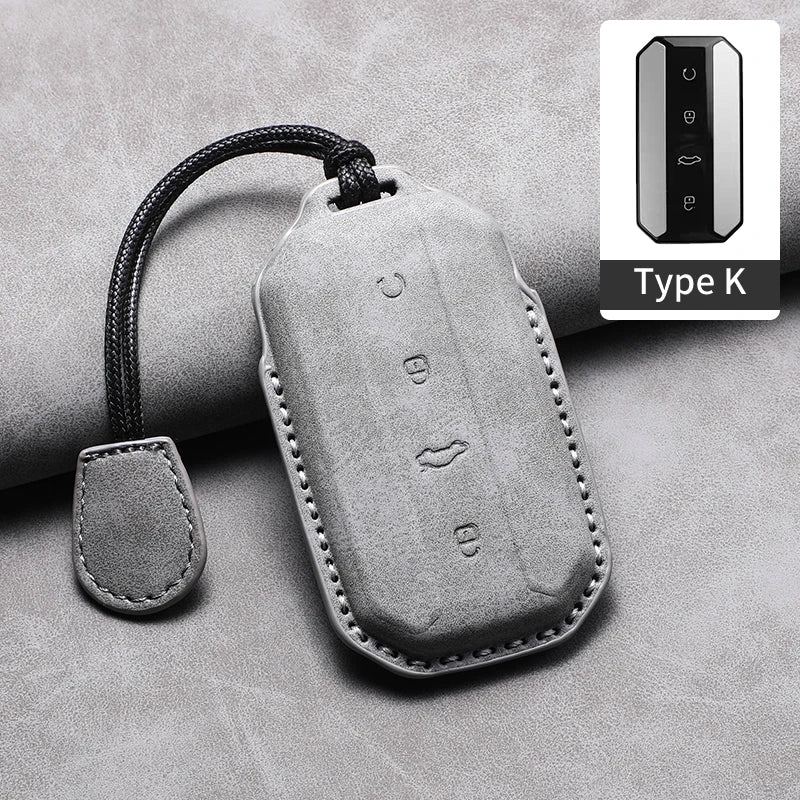 Leather Remote Key Fob Cover Compatible with Chery Jaecoo J7, J5, 2025, 2026