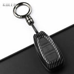 Car Key Cover Compatible with Ford Focus 3 4 ST Mondeo MK3 MK4 Fiesta Fusion Kuga – Carbon Fiber Style