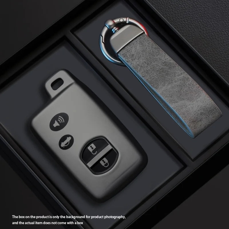Black Warrior-Style TPU Car Key Fob Cover for Toyota Prius 30, Prius Alpha, Aqua, Land Cruiser & Auris; Lexus LC 200 – 4 Buttons