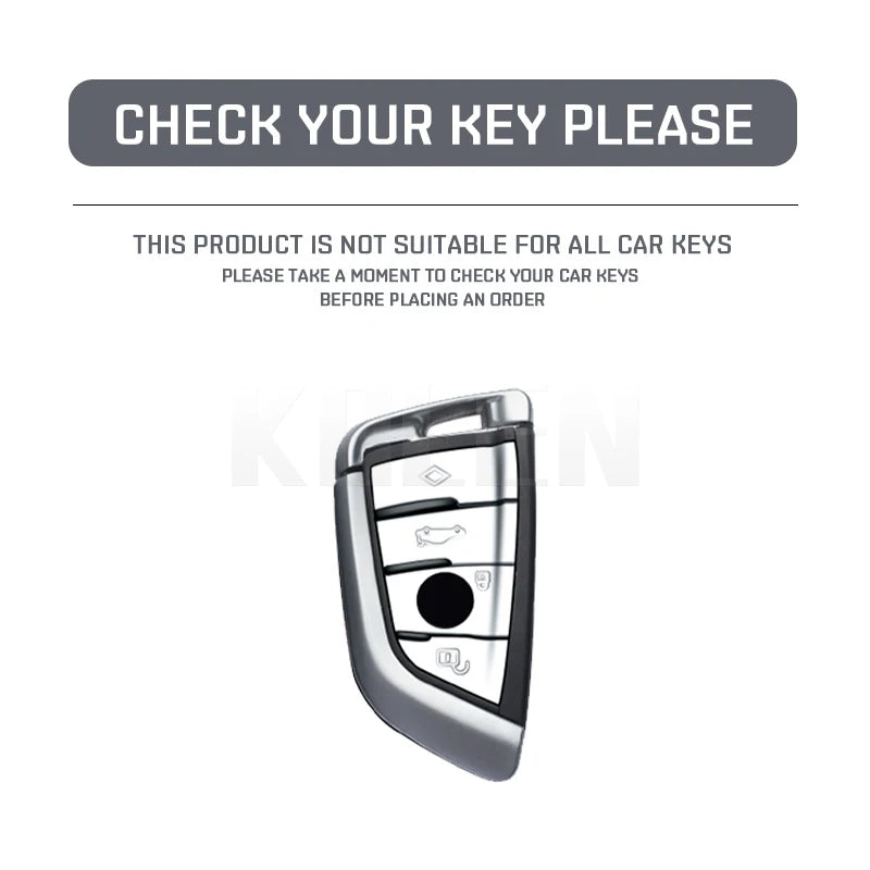 Car Key Cover Compatible with BMW X1 X3 X5 X6 X7 1 3 5 6 7 Series G20 G30 G11 F15 F16 G01 G02 F48 – Carbon Fiber Style