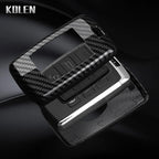 Car Key Cover Compatible with Land Rover Range Rover Sport Evoque Velar Discovery Defender; Jaguar XE E-PACE XF – Carbon Fiber Style