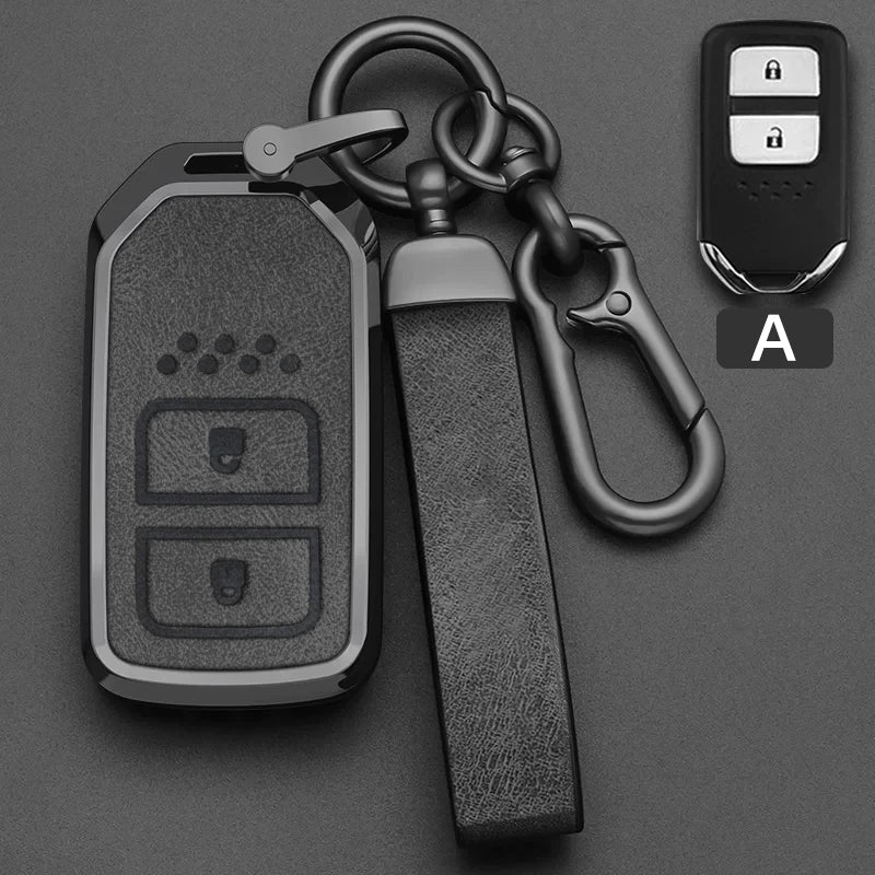 Zinc Alloy Car Key Fob Cover for Honda Civic, Accord, CR-V, Pilot, Fit, Odyssey, Jazz, CR-Z, HR-V, Vezel & City – 2018–2020