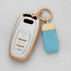 Quicksand Gold TPU Car Key Fob Cover for Audi A1, A3, A4, A5, A6, A7, A8, Q3, Q5, Q7, Q8, RS3, S4, S5, S7 & TT – 8P, B8, B9, C7, C8, D5, 4M