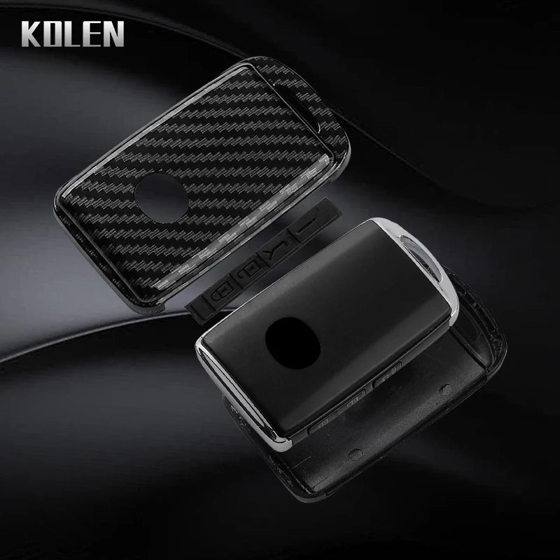Car Key Cover Compatible with Mazda 3 Axela CX30 CX-4 CX5 CX-5 CX8 CX-8 CX-30 CX9 CX-9 – Carbon Fiber Style