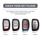 Car Key Cover Compatible with Hyundai Tucson Santa Fe Rena Sonata Elantra Creta ix35 ix45 i10 i30 i40 – Carbon Fiber Style