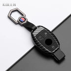 Car Key Cover Compatible with Mercedes-Benz A B C E Class GLS GLA GLK GLC CLS CLA AMG W204 W205 W212 W463 W176 – Carbon Fiber Style