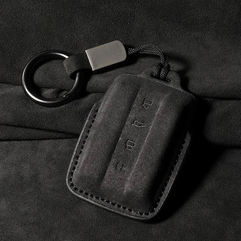 Suede Remote Key Fob Case Compatible with Great Wall GWM WEY TANK 300, 500, 400, 700, 2022, 2023