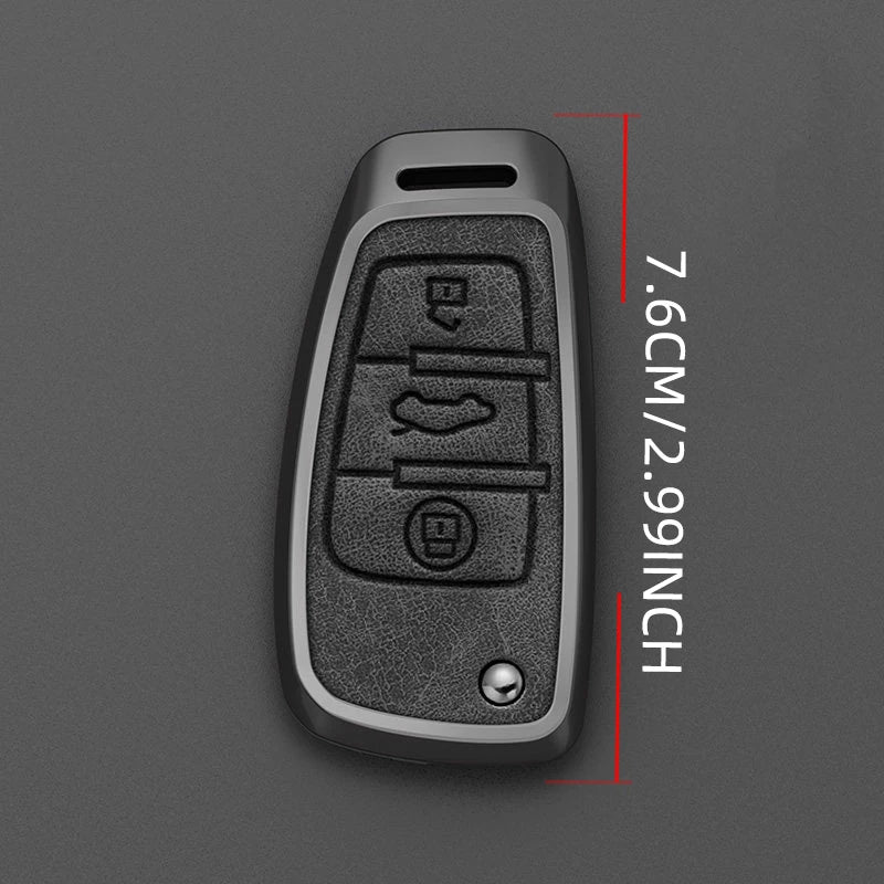 Alloy-Style Car Key Fob Cover for Audi A1, A3, A4, A5, A6, A7, Q3, Q5, Q7, Q8, TT, S3, S4, S6 & RS – 8P, 8L, B6, B7, C5, C6, 4F